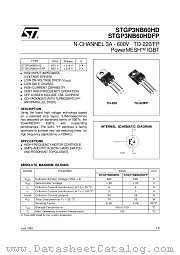 STGP3NB60HDFP datasheet pdf ST Microelectronics