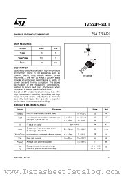 T2550H-600T datasheet pdf ST Microelectronics