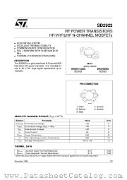 SD2923 datasheet pdf ST Microelectronics