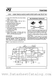 TDA7293HS datasheet pdf ST Microelectronics