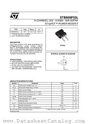 STB60NF03L datasheet pdf ST Microelectronics