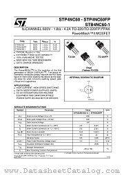 STP4NC60 datasheet pdf ST Microelectronics