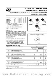 STB5NC50 datasheet pdf ST Microelectronics