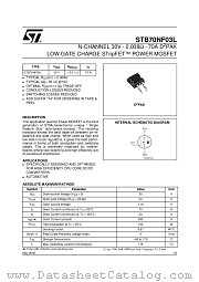 STB70NF03L datasheet pdf ST Microelectronics