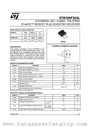STB70NFS03L datasheet pdf ST Microelectronics