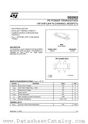 SD2932 datasheet pdf ST Microelectronics