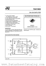 TDA7496S datasheet pdf ST Microelectronics
