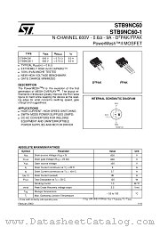 STB9NC60 datasheet pdf ST Microelectronics
