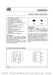 74VHCT27ATTR datasheet pdf ST Microelectronics