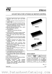 ST92T141K4B6 datasheet pdf ST Microelectronics