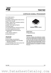 TDA7402 datasheet pdf ST Microelectronics