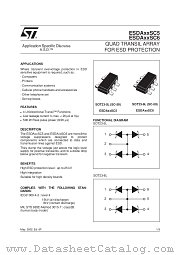 ESDA5V3SC5 datasheet pdf ST Microelectronics