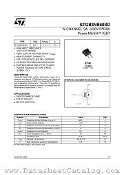 STGB3NB60SDT4 datasheet pdf ST Microelectronics