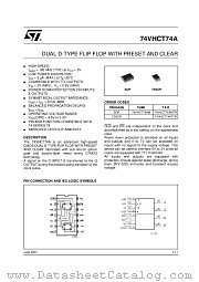 74VHCT74ATTR datasheet pdf ST Microelectronics