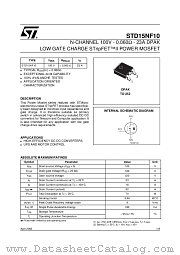 STD15NF10 datasheet pdf ST Microelectronics
