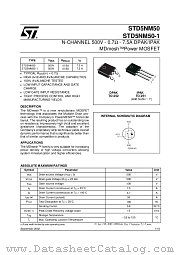 STD5NM50-1 datasheet pdf ST Microelectronics