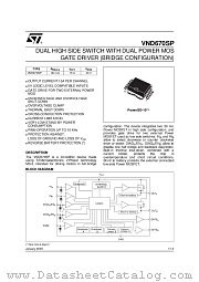 VND670SP13TR datasheet pdf ST Microelectronics