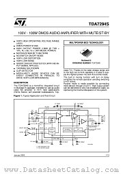 TDA7294S datasheet pdf ST Microelectronics
