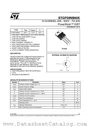 STGP20NB60K datasheet pdf ST Microelectronics