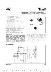 LD1117AS25TR datasheet pdf ST Microelectronics