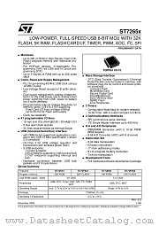 ST72F651R6T1 datasheet pdf ST Microelectronics