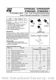 STB6NC80ZT4 datasheet pdf ST Microelectronics