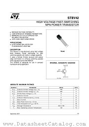 STBV42 datasheet pdf ST Microelectronics
