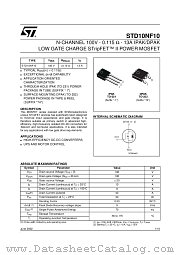 STD10NF10 datasheet pdf ST Microelectronics