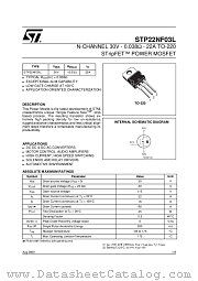 STP22NF03L datasheet pdf ST Microelectronics