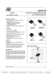 ACST6-7ST datasheet pdf ST Microelectronics