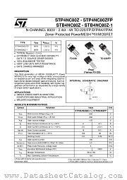 STP4NC80ZFP datasheet pdf ST Microelectronics