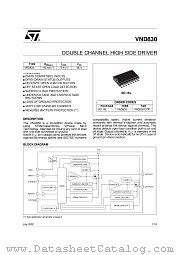 VND830 datasheet pdf ST Microelectronics
