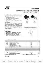 STD4NS25 datasheet pdf ST Microelectronics