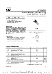 STP6NS25 datasheet pdf ST Microelectronics