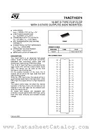 74ACT16374TTR datasheet pdf ST Microelectronics