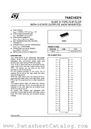 74AC16374TTR datasheet pdf ST Microelectronics