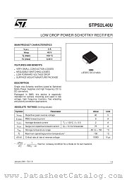 STPS2L40U datasheet pdf ST Microelectronics