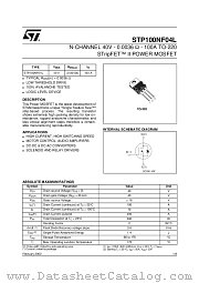 STP100NF04L datasheet pdf ST Microelectronics