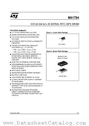 M41T94 datasheet pdf ST Microelectronics