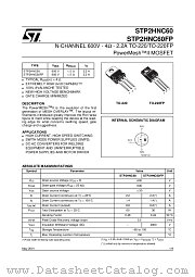 STP2HNC60 datasheet pdf ST Microelectronics