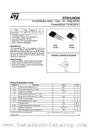 STD1LNC60-1 datasheet pdf ST Microelectronics