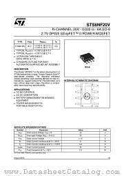 STS6NF20V datasheet pdf ST Microelectronics