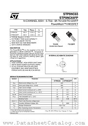 STP9NC65FP datasheet pdf ST Microelectronics