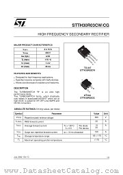 STTH30R03CG datasheet pdf ST Microelectronics