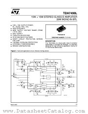 TDA7490L datasheet pdf ST Microelectronics