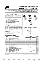 STB8NC70ZT4 datasheet pdf ST Microelectronics