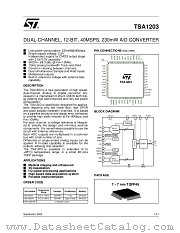 TSA1203IF datasheet pdf ST Microelectronics