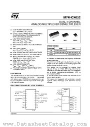M74HC4052TTR datasheet pdf ST Microelectronics