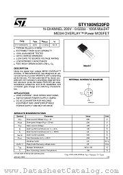 STY100NS20FD datasheet pdf ST Microelectronics