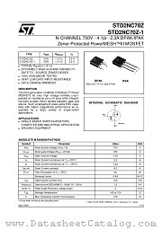 STD2NC70Z-1 datasheet pdf ST Microelectronics